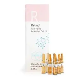 Produktbild: Retinol Ampullen 7x2ml - Retinol Serum hochdosiert - Retinol Serum Gesicht, reduziert Falten um 64% in 3 Monaten, Skincare Booster, Augenringe entfernen - Falten Weg Soforteffekt - Elemental Care
