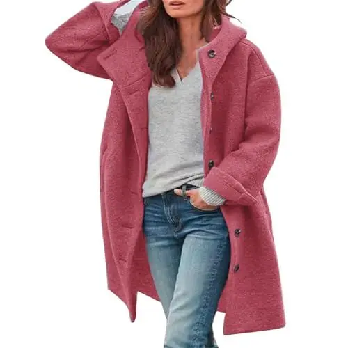 Produktbild: Retouren Kaufen Damenjacke Übergangsjacke Sale Damen Jacke Damen Langarm-Flockenjacke, Locker Sitzend, Warm, Für Den Winter, Modisch, Reversjacke, Mäntel Schwarze Lack Overstock Deals