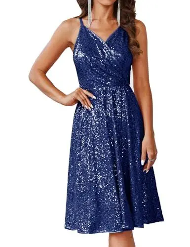 Produktbild: Retro Kleid a Linie v Ausschnitt Kleid Damen 50s Kleid a Linie trägerkleider Fashion Kleid CL0526-4 S