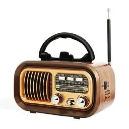 Produktbild: Retro Radio mit Bluetooth, AM/FM/SW Klein Radio Batteriebetrieben und Küchenausführung 1200mAh Akku/D-Zellen Betrieb Tragbares Multimediasystem mit USB/TF-Kartensteckplatz & TWS Funktion