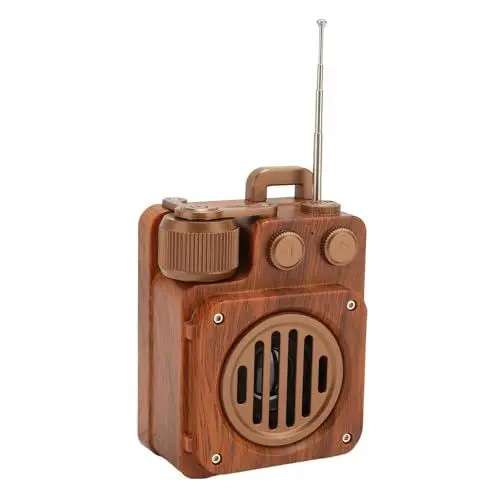 Produktbild: Retro-Lautsprecherradio, Verlustfreier Klang, Unterstützt U-Disk-Speicherkarte, UKW-Radio, 8 Stunden Akkulaufzeit
