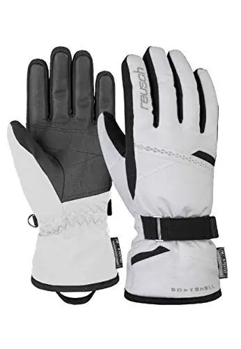 Produktbild: Reusch Hannah R-TEX® XT Winddichte, wasserdichte, extra atmungsaktive und warme Winterhandschuhe Fingerhandschuhe Schneehandschuhe Skihandschuhe für Damen, White/Black, 6,5