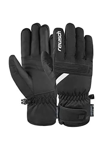 Produktbild: Reusch Baldo R-TEX® XT winddichte, wasserdichte, atmungsaktive und warme Unisex Winterhandschuhe Fingerhandschuhe Schneehandschuhe Skihandschuhe für Damen und Herren, schwarz-weiß, 9,5