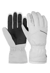 Produktbild: Reusch Damen Marisa garantiert Winddichte, extra atmungsaktive und warme Winterhandschuhe Fingerhandschuhe Schneehandschuhe Skihandschuhe Langer Stulpe, White/Silver, 7