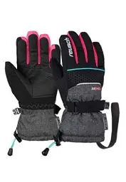 Produktbild: Reusch Connor R-TEX XT Junior warme, wasserdichte, Winddichte und atmungsaktive Winterhandschuhe Fingerhandschuhe Skihandschuhe für Kinder Kids Jugendliche Mädchen und Jungen, schwarz-grau-pink, 6