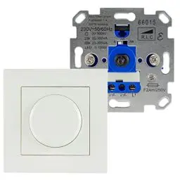 Produktbild: REV Dimmer für LED Lampen & Glühlampen - Lichtschalter UNIVERSAL, 230VAC, LED 3-100W, Glühl. 20-300W, Trafolast 20-300VA, weiß