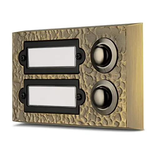 Produktbild: REV Klingelplatte 2-fach Klingel (Metall) mit Schildern max.42V AC/DC bei 2A, 42 V, Bronze