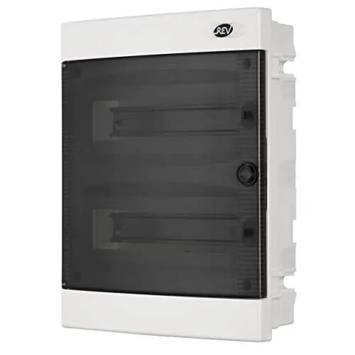 Produktbild: REV 0515505555 Sicherungskasten, Verteilerkasten 2-reihig 24TE, 400V, 114x287x359mm, weiss