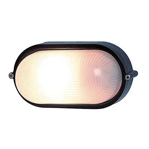 Produktbild: REV Ovalleuchte, Wandlampe Deckenlampe oval, bis 60 Watt, IP44, E27, schwarz