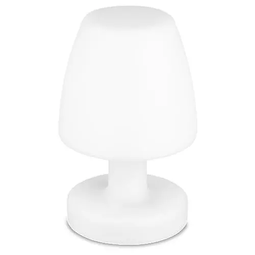 Produktbild: REV EASY Tischlampe, kompakte Tischleuchte mit Dimmfunktion, H25cm, Akku 2200mAh, 120lm, IP44, weiß
