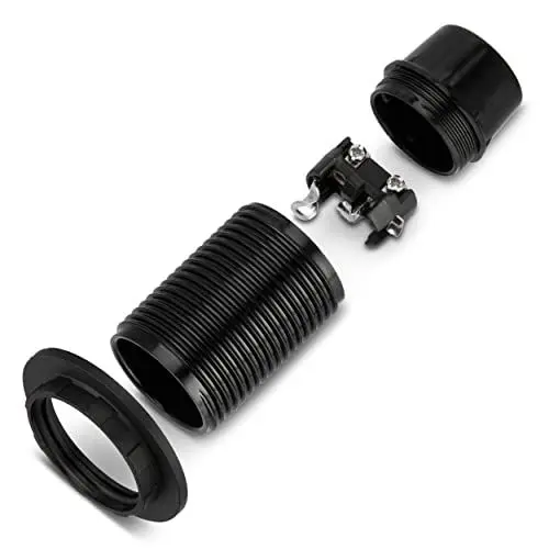 Produktbild: REV Fassung E14 Lampenfassung für LED-Lampen & Glühlampen bis 40W, 230 V, schwarz, 1 Stück (1er Pack)