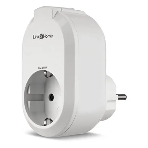 Produktbild: REV Link2Home smarte Steckdose, Funksteckdose, Zeitschaltuhr, Smart Home, iOS, Android, Alexa, Google Assistant, weiss