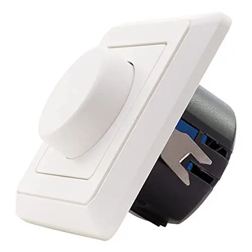 Produktbild: REV PrimaLuxe Lichtschalter für LED Lampen 5-100W und Glühlampen 25-300W, 300 W, weiß, Dimmer + Rahmen