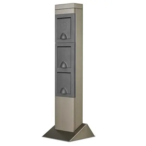 Produktbild: REV Gartensteckdose SteelCraft - Stilvolle Außensteckdose 2-fach mit Zeitschaltuhr, Steckdose aussen IP44, H57 cm, silber