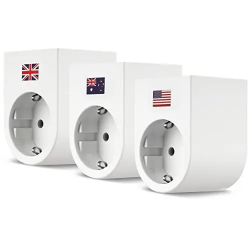 Produktbild: REV Traveler Reiseadapter, Steckdosenadapter, 3X Reisestecker (USA, UK, AUS, CN), Adapter Steckdose, Weiss