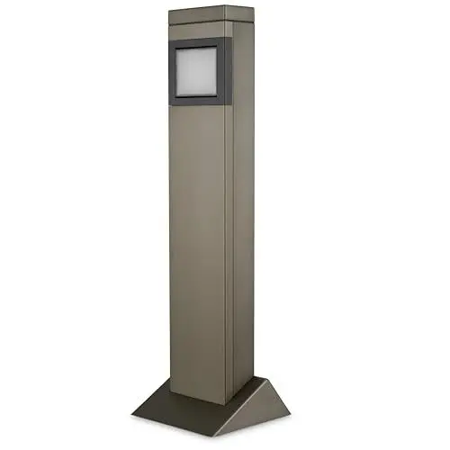 Produktbild: REV Wegeleuchte SteelCraft - Höhe 57cm, 150 Lumen, 6500K, Gartenbeleuchtung IP44 Spritzwasserschutz - Standleuchte außen, Silber