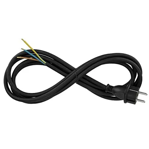 Produktbild: REV Zuleitung - Ersatzkabel für den Außenbereich, 3m Zuleitung (H05RR-F 3G1,5 mm²), Stromkabel mit Stecker, 3680W, IP44, schwarz