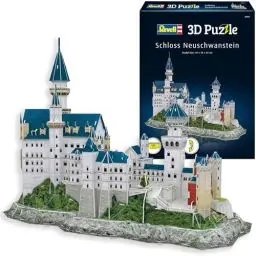 Produktbild: Revell 3D Puzzle Schloss Neuschwanstein I 121 Teile I 4 Stunden Bauspaß für Kinder und Erwachsene I ab 10 Jahren I Das schöne Schloss Neuschwanstein selber zusammenbauen I Ideale Geschenkidee