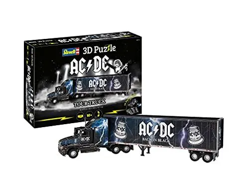 Produktbild: Revell 3D Puzzle 00172 I AC/DC Tour Truck I 128 Teile I 2 Stunden Bauspaß für Kinder und Erwachsene I ab 10 Jahren I Geschenkidee für alle Rock n Roll Fans I AC/DC Truck selber zusammenbauen