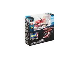 Produktbild: Revell 23841 Mini RC Helikopter mit Fernbedienung TOXI, 3-Kanal IR-Fernsteuerung, Indoor-Flugmodell, Akku, Gyro, einfach zu fliegen Hubschrauber ferngesteuert für Kinder und Einsteiger, Rot