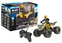 Produktbild: Revell Control Quadbike New Dust Racer I Maßstab 1:10 I Perfekt für Renn-Enthusiasten ab 8 Jahren I Große Reifen I MHz-Fernsteuerung I Für Indoor- und Outdoor-Nutzung I Ferngesteuertes Quad