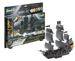 Produktbild: Revell Easy Click 65499 Black Pearl aus Disney Fluch der Karibik, Piratenschiff, Modellbausatz mit Easy-Click-System, kein Kleben, farbige Bauteile, für Einsteiger und Experten, mit Farben, 26 cm