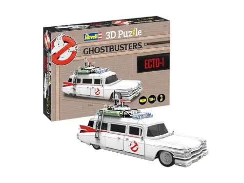Produktbild: Revell Ghostbusters Ecto-1 3D-Puzzle | Offiziell Lizenziert | Authentischer Cadillac Miller-Meteor | Herausfordernd mit 120 Teilen | Ideal für Fans und Sammler | Perfekte Geschenkidee | Ab 10 Jahren