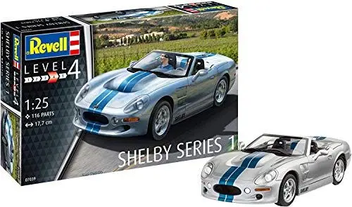 Produktbild: Revell Model kit Ford Modellbausatz 07039 „Shelby Series I“, Auto im Maßstab, Level 4, originalgetreue Nachbildung mit vielen Details, verschieden, 1:25 Scale