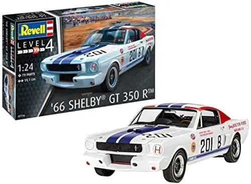 Produktbild: Revell Modellbausatz I 1966 Shelby GT 350 R I Detailreicher Level 4 Auto Bausatz I 79 Teile I Maßstab 1:24 I für Kinder und Erwachsene ab 12 Jahren
