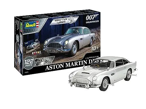 Produktbild: Revell Modellbausatz I Aston Martin DB5 I James Bond 007 Goldfinger I 90 Teile I Maßstab 1:24 I für Kinder und Erwachsene ab 10 Jahren I mit Pinsel und Farben, Silver