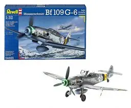 Produktbild: Revell RV04665 Modellbausatz Flugzeug 1:32 - Messerschmitt Bf109 G-6 Late & early version im Maßstab 1:32, Level 5, originalgetreue Nachbildung mit vielen Details, 10 Jahre to 99 Jahre, 4665