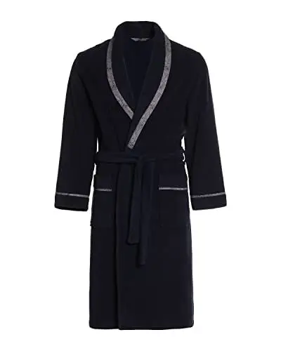 Produktbild: Revise Herren Bademantel – Morgenmantel - Elegant – Warm – RE-400 Dunkelblau – Gr. 4XL