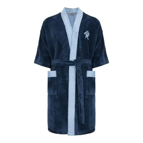 Produktbild: Revise Herren Kimono RE-860 - Bademantel - mit Bambus faser - Dunkelblau 5041 Gr. 3XL/4XL