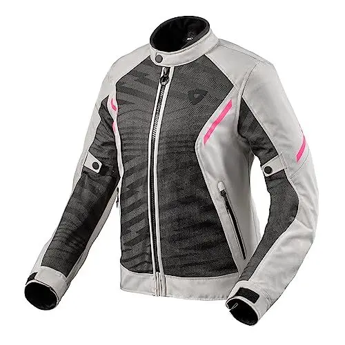Produktbild: Revit Motorradjacke Torque 2 H2O Ladies Jacket wasserdichte Damen Sommerjacke, Schwarz Hell-Grau, 44