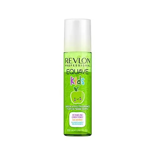 Produktbild: REVLON PROFESSIONAL EQUAVE Kids Apple Detangling Conditioner, 200 ml, entwirrender Leave in Sprühconditioner für Kinder, 2-Phasen Haarpflege für glänzende, seidige Haare