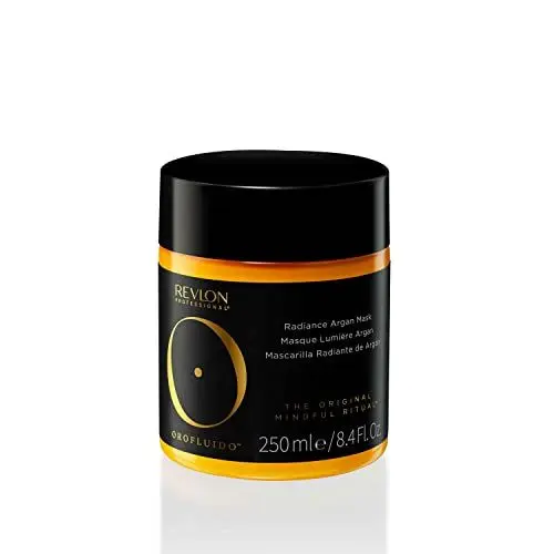 Produktbild: REVLON PROFESSIONAL Orofluido Radiance Argan Mask, 250 ml, feuchtigkeitsspendende, glättende Haarkur mit Arganöl, kräftigende Haarmaske für Reparatur, Glanz & Geschmeidigkeit, vegan