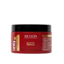 Produktbild: REVLON PROFESSIONAL UniqOne All in one Hair Mask, 300 ml, reparierende Haarkur, Haarmaske für tiefgreifende Reparatur & Glanz, spendet Feuchtigkeit, ohne zu beschweren, mit Anti Frizz Effekt