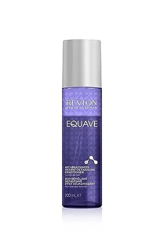 Produktbild: REVLON PROFESSIONAL EQUAVE Anti-Brassiness Instant Detangling Conditioner, 200 ml, entwirrender Leave in Sprühconditioner für blondes, weißes & blondiertes Haar, 2-Phasen Haarpflege mit Hitzeschutz