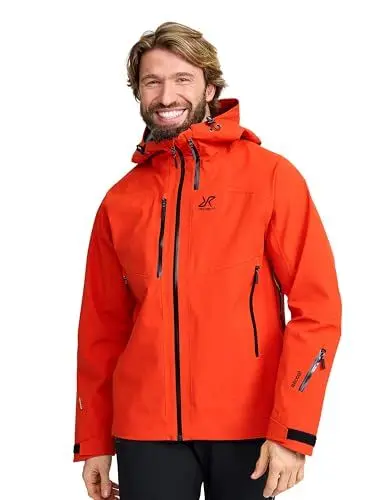 Produktbild: RevolutionRace Cyclone 3L Shell Jacket für Herren, Wasserdichte Jacke mit Recco-Reflektoren zum Wandern, Pureed Pumpkin, L