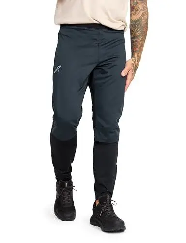 Produktbild: RevolutionRace Pace Wind Tights für Herren, Wasserabweisende Leggings, Perfekt für Outdoor-Sportarten und -Aktivitäten, Blueberry, M