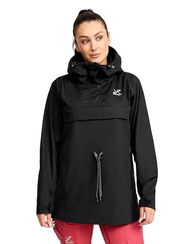Produktbild: RevolutionRace Rambler Lightweight Anorak für Damen, Übergangsjacke, Leichte Outdoor Damen-Jacken, Black, XL