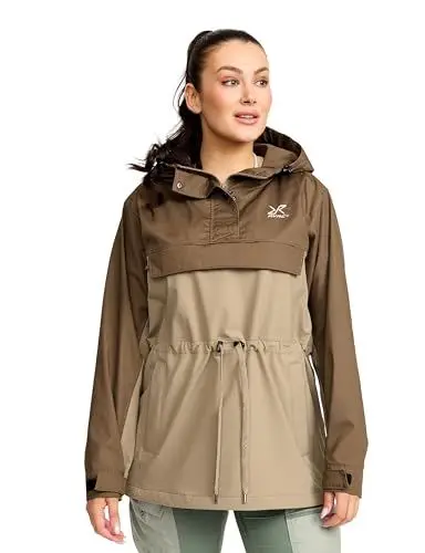 Produktbild: RevolutionRace Rambler Lightweight Anorak für Damen, Übergangsjacke, Leichte Outdoor Damen-Jacken, Brindle/Chocolate Chip, S