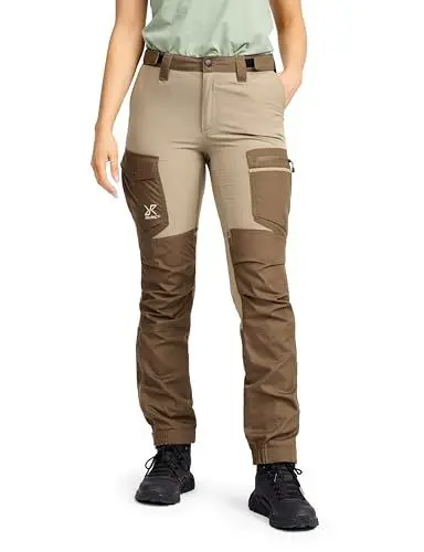 Produktbild: RevolutionRace Rambler Lightweight Pro Pants für Damen, Leichte Outdoor-Hose und Wanderhose für Damen, Brindle/Chocolate Chip, S