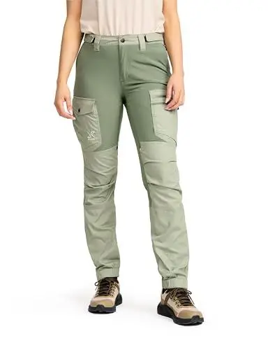 Produktbild: RevolutionRace Rambler Lightweight Pro Pants für Damen, Leichte Outdoor-Hose und Wanderhose für Damen, Iceberg Green/Dusty Green, L