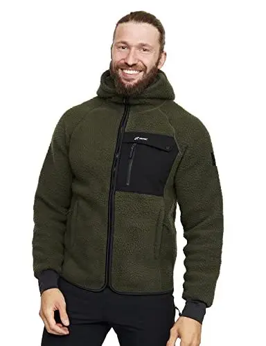 Produktbild: RevolutionRace Sherpa Hoodie für Herren, Outdoor Fleecejacken perfekt für Wanderungen und Outdoor-Abenteuer, Forest Night, XXL