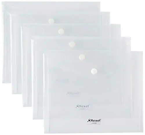 Produktbild: Rexel 2101658 Dokumententaschen Ice ( A5 quer klar) 5 Stück transparent klar