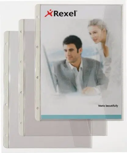 Produktbild: Rexel 226784 Dokumentenhülle mit Klappe (Standardlochung, A4, PVC-Folie, leicht genarbt, 0.12 mm)