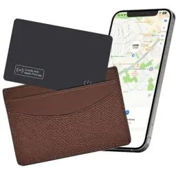 Produktbild: Reyke Dünne Geldbörsen-Tracker-Karte, wiederaufladbarer Geldbörsenfinder, IP67 wasserdicht, funktioniert mit Apple Find My (nur iOS), Gegenstandsortierer für Gepäckanhänger, Telefon, Reisepässe