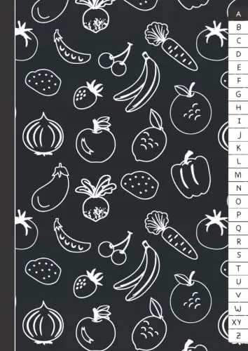Produktbild: Rezeptbuch Zum Selberschreiben Mit Register A-Z Schwarz: DIN A4 | 200 Seiten - 100 Blatt