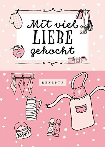 Produktbild: Rezeptbuch zum Selberschreiben in rosa: Kochbuch Selbstschreiben | Rezeptsammlung für 50 Rezepte & 6 Menüs | DIY Rezeptsammlung mit stabilem Hardcover und Inhaltsverzeichnis